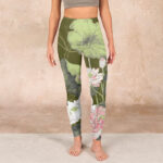 Buddha Stones Lotus Print Gym Leggings Women's Yoga Pants - image 2