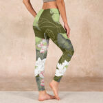 Buddha Stones Lotus Print Gym Leggings Women's Yoga Pants - image 3
