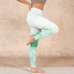 Buddha Stones Mint Green Lotus Leaf Dragonfly Print Exercise Leggings Women's Yoga Pants - image 16