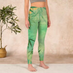 Buddha Stones Green Bamboo Pavilion Print Gym Leggings Women's Yoga Pants - image 4
