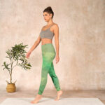 Buddha Stones Green Bamboo Pavilion Print Gym Leggings Women's Yoga Pants - image 13