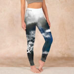 Buddha Stones Ink Painting Pine Tree Print Gym Leggings Women's Yoga Pants - Gray - US18，UK/AU22，EU50 (4XL) - image 1