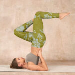 Buddha Stones Monochrome Flowers Print Gym Leggings Women's Yoga Pants - image 8