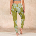 Buddha Stones Monochrome Flowers Print Gym Leggings Women's Yoga Pants - image 17