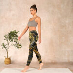 Buddha Stones Golden Dragon Print Gym Leggings Women's Yoga Pants - image 13