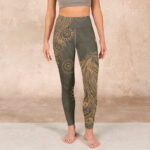 Buddha Stones Peacock Feather Print Gym Leggings Women's Yoga Pants - image 2