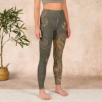 Buddha Stones Peacock Feather Print Gym Leggings Women's Yoga Pants - image 4
