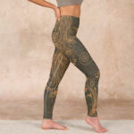 Buddha Stones Peacock Feather Print Gym Leggings Women's Yoga Pants - image 17