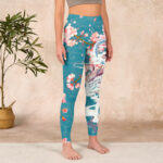 Buddha Stones Dragon Cherry Blossoms Print Gym Leggings Women's Yoga Pants - image 4