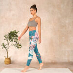 Buddha Stones Dragon Cherry Blossoms Print Gym Leggings Women's Yoga Pants - image 13