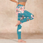 Buddha Stones Dragon Cherry Blossoms Print Gym Leggings Women's Yoga Pants - image 15