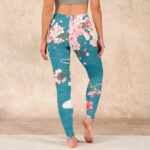 Buddha Stones Dragon Cherry Blossoms Print Gym Leggings Women's Yoga Pants - image 16