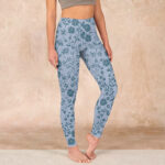Buddha Stones Lush Flowers Plants Print Gym Leggings Women's Yoga Pants - LightSteelBlue - US18，UK/AU22，EU50 (4XL) - image 1