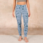 Buddha Stones Lush Flowers Plants Print Gym Leggings Women's Yoga Pants - image 2