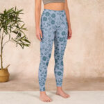 Buddha Stones Lush Flowers Plants Print Gym Leggings Women's Yoga Pants - image 4