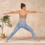 Buddha Stones Lush Flowers Plants Print Gym Leggings Women's Yoga Pants - image 12
