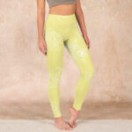 Buddha Stones Yellow Rose Print Fitness Leggings Women's Yoga Pants - LemonChiffon - US18，UK/AU22，EU50 (4XL) - image 1