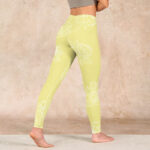 Buddha Stones Yellow Rose Print Fitness Leggings Women's Yoga Pants - image 5