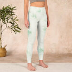 Buddha Stones Green Bamboo Leaves Print Sports Leggings Women's Yoga Pants - image 4