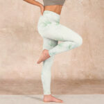 Buddha Stones Green Bamboo Leaves Print Sports Leggings Women's Yoga Pants - image 15