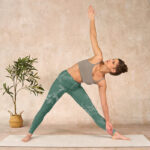 Buddha Stones Green White Bamboo Leaves Print Gym Leggings Women's Yoga Pants - image 10