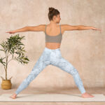 Buddha Stones Peony Flower Leaves Print Gym Leggings Women's Yoga Pants - image 12