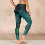Buddha Stones Pond Koi Fish Rocks Print Sports Leggings Women's Yoga Pants - image 3