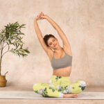 Buddha Stones Yellow White Rose Print Sports Leggings Women's Yoga Pants - image 14