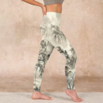 Buddha Stones Mountain Tree River Scenery Print Sports Leggings Women's Yoga Pants - image 17