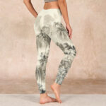 Buddha Stones Mountain Tree River Scenery Print Sports Leggings Women's Yoga Pants - image 3
