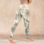 Buddha Stones Mountain Tree River Scenery Print Sports Leggings Women's Yoga Pants - image 5