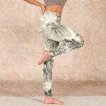 Buddha Stones Mountain Tree River Scenery Print Sports Leggings Women's Yoga Pants - image 16