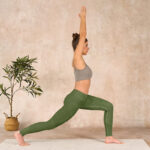 Buddha Stones Green Auspicious Cloud Waves Print Gym Leggings Women's Yoga Pants - image 12