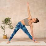Buddha Stones Blue Flowers Print Sports Fitness Leggings Women's Yoga Pants - image 10