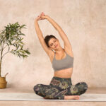 Buddha Stones Olive Florals Print Sports Fitness Leggings Women's Yoga Pants - image 14