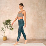 Buddha Stones Peony Flower Magpie Butterfly Print Gym Fitness Leggings Women's Yoga Pants - image 13