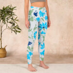 Buddha Stones Blossom Leaves Print Gym Leggings Women's Yoga Pants - image 4