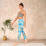 Buddha Stones Blossom Leaves Print Gym Leggings Women's Yoga Pants - image 13