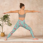 Buddha Stones Vine Leaves Blossom Print Gym Leggings Women's Yoga Pants - image 11