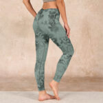 Buddha Stones Casual Flower Leaves Print Gym Fitness Leggings Women's Yoga Pants - image 3