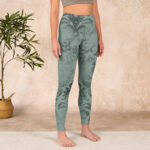 Buddha Stones Casual Flower Leaves Print Gym Fitness Leggings Women's Yoga Pants - image 4