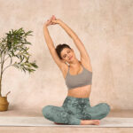 Buddha Stones Casual Flower Leaves Print Gym Fitness Leggings Women's Yoga Pants - image 14