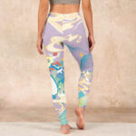 Buddha Stones Purple Dragon Auspicious Clouds Print Gym Leggings Women's Yoga Pants - image 15