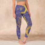 Buddha Stones Moon Sun Stars Print Gym Leggings Women's Yoga Pants - DarkViolet - US18，UK/AU22，EU50 (4XL) - image 1