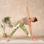 Buddha Stones Hibiscus Birds Bamboo Print Gym Leggings Women's Yoga Pants - image 10