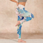 Buddha Stones Plum Blossoms Mountains Print Gym Leggings Women's Yoga Pants - image 16