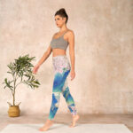 Buddha Stones Plum Blossoms Mountains Print Gym Leggings Women's Yoga Pants - image 13