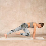 Buddha Stones Dark Gray Bamboo Leaves Print Gym Leggings Women's Yoga Pants - image 9