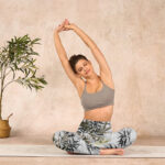 Buddha Stones Dark Gray Bamboo Leaves Print Gym Leggings Women's Yoga Pants - image 14
