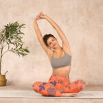 Buddha Stones Orange Maple Leaves Flowers Print Gym Leggings Women's Yoga Pants - image 14